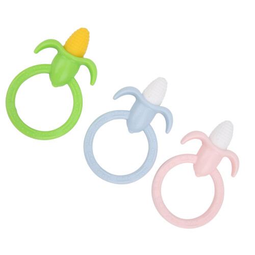 3pcs Baby Corn Teether Silicone Soothing Teething 1