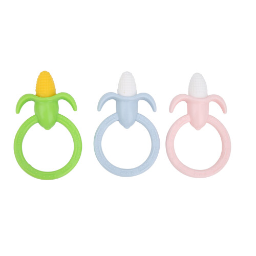 3pcs Baby Corn Teether Silicone Soothing Teething