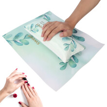 2 pièces Coussin-tapis pour main Nail Art 26.5x12x9cm vert