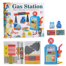 Simulation Gas Station Scene Model Toys Sound