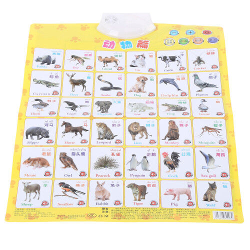 Animal Learning Bilingual Poster Wall Chart 2