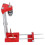 Kit rouge de guide de perceuse portable réglable 1.5-10mm 12