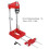 Kit rouge de guide de perceuse portable réglable 1.5-10mm 9
