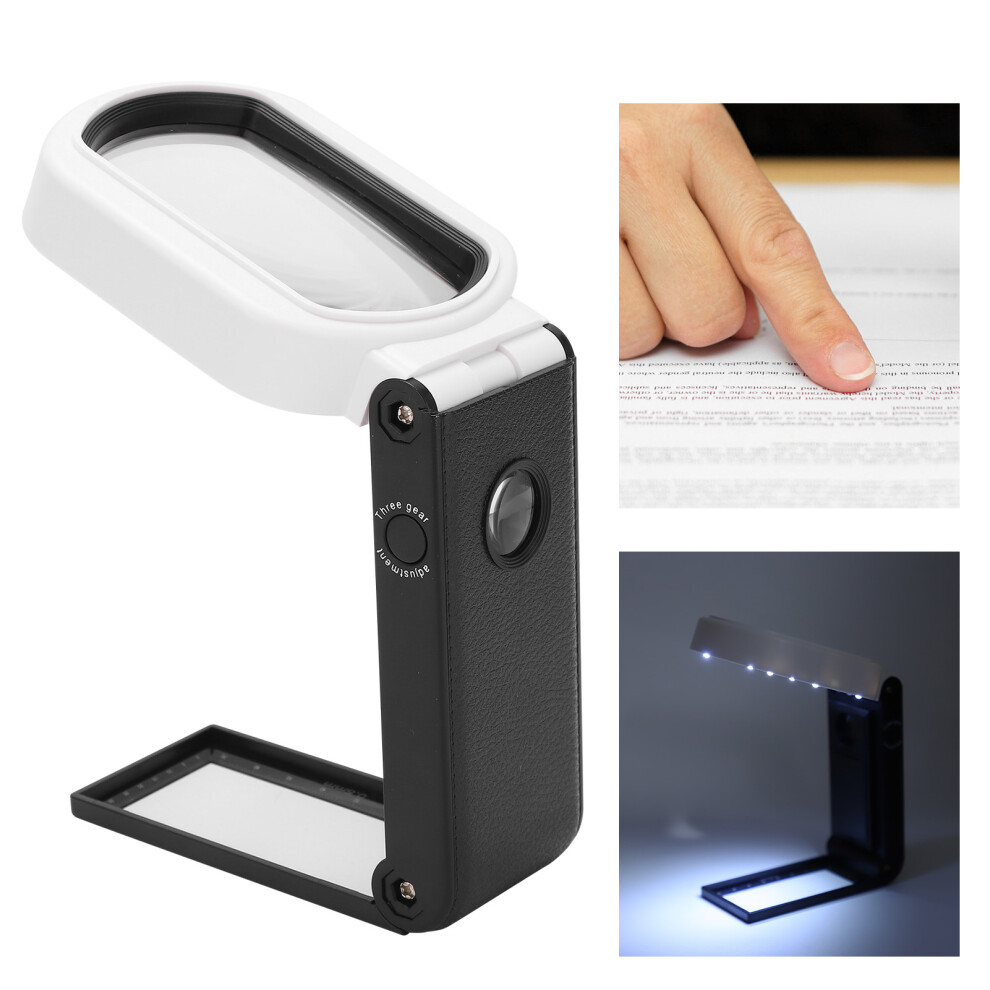 Compact THâ7018FX Magnifier with LED Light 10X & 25X Foldable Handheld
