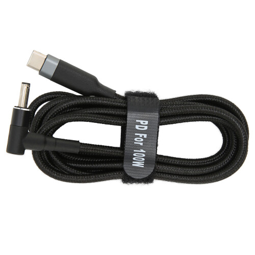 Cavo USB-C a spina DC 0.5m 100W PD 20V/5A Nero 2