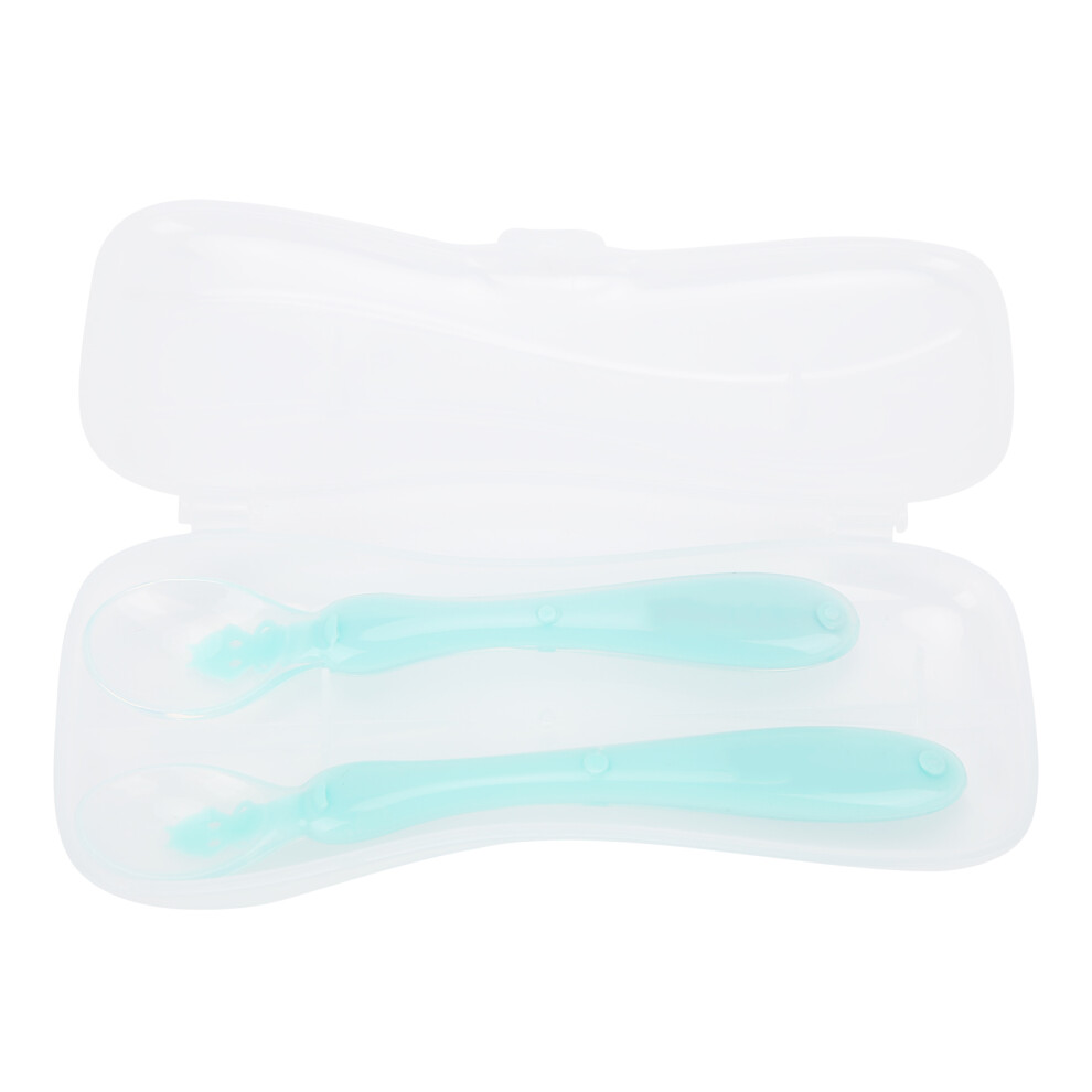 2pcs Baby Silicone Soft Spoons Drinking Feeding