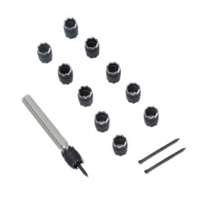 Set di frese per saldature a punto, 3/8 pollici, Nero-Argento