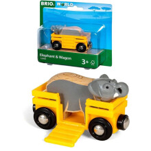 BRIO - 33969 - WAGEN EN OLIFANT - Mixte - Geel - Multikleur