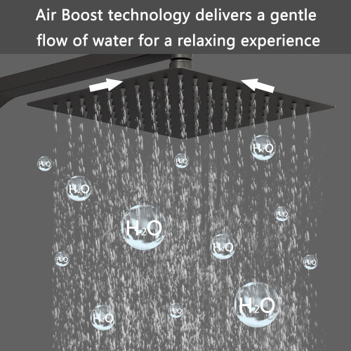AICA Modern Exposed Thermostatic Mixer Shower Set Shower Head and Handheld 1