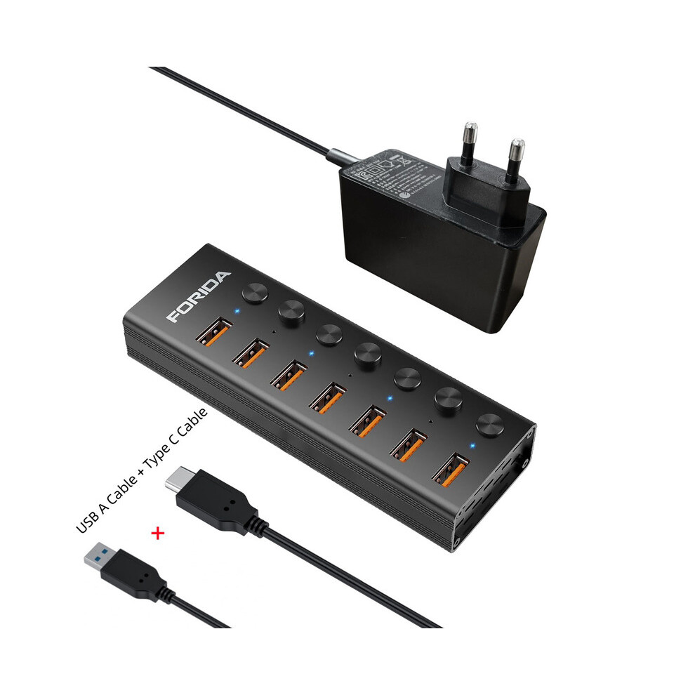 Docking station compatible IDA 7 Port USB A Docking stations 10Gbps,,KR 10Gbps 2 cable