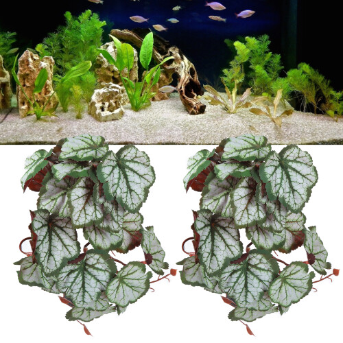 2 pezzi di pianta acquatica artificiale con ventosa