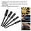 Kit de 5 pinceaux de detailing automobile noir 12
