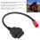 Câble OBD moto 16Pin-6Pin, ABS noir 6