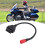 Câble OBD moto 16Pin-6Pin, ABS noir 1
