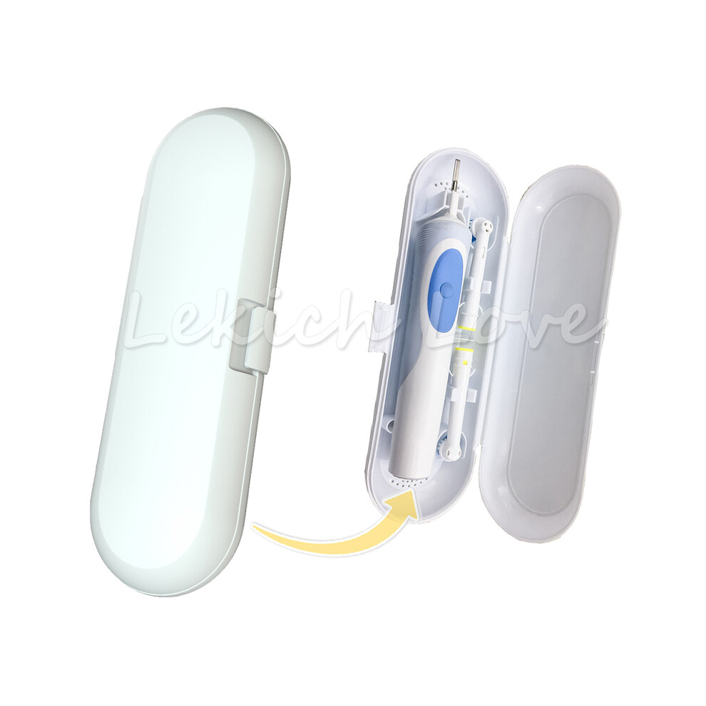 （Travel Case）White Electric Toothbrush Travel Case for Oral-B Toothbrushes Portable Toothbrush
