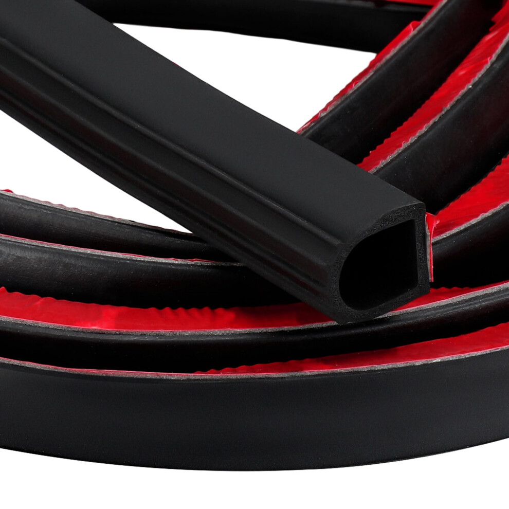 Rubber D Shape Door Seal Strip 1 Inch Epdm Weather Stripping For Rv, Truck, Boat, Home - Heavy Duty Self Adhesive (6 Feet) 6947110236315