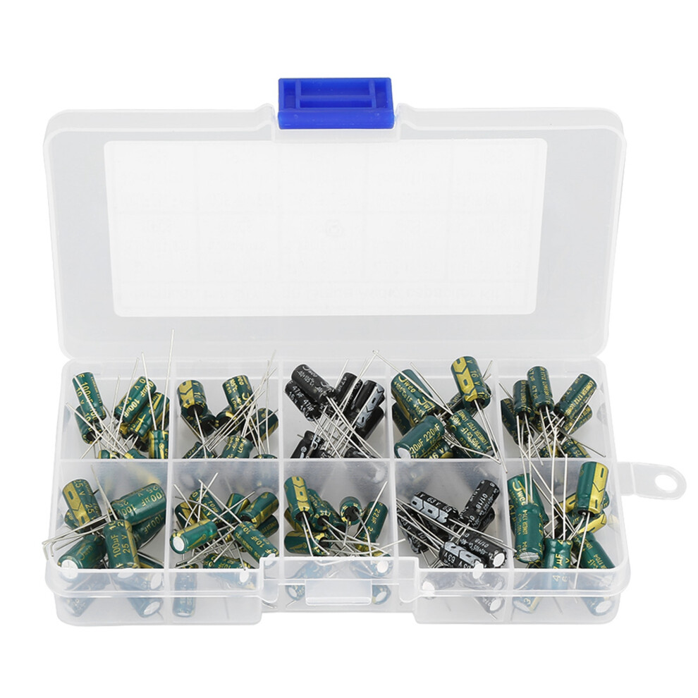 100pcs 10 Values 10V-63V 10uf-470uf DIY High Grade