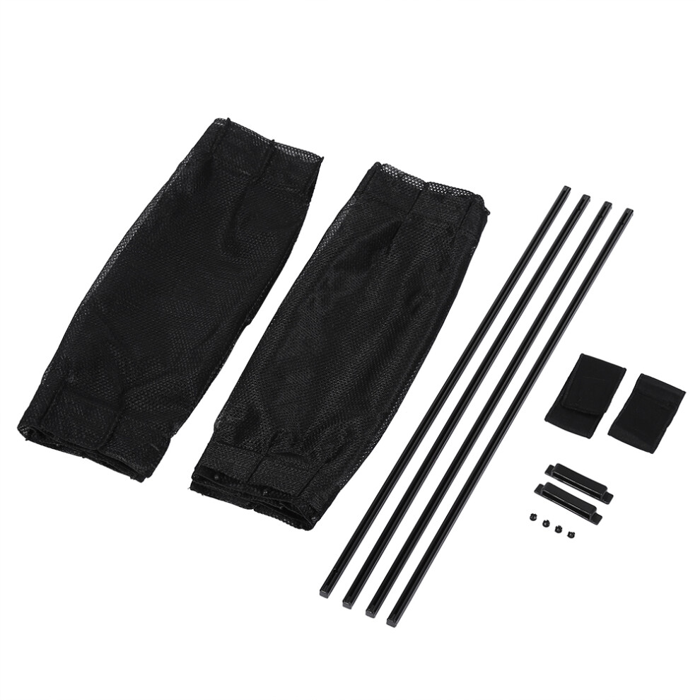 2 X 50S Car Sun Shade Window Curtain Adjustable Black 9469363351890