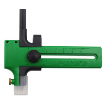 Rotary Compass Circle Cutter Tool for Paper Cardboard Rubber Vinyl Leather, Double-Stage Adjustable, Green