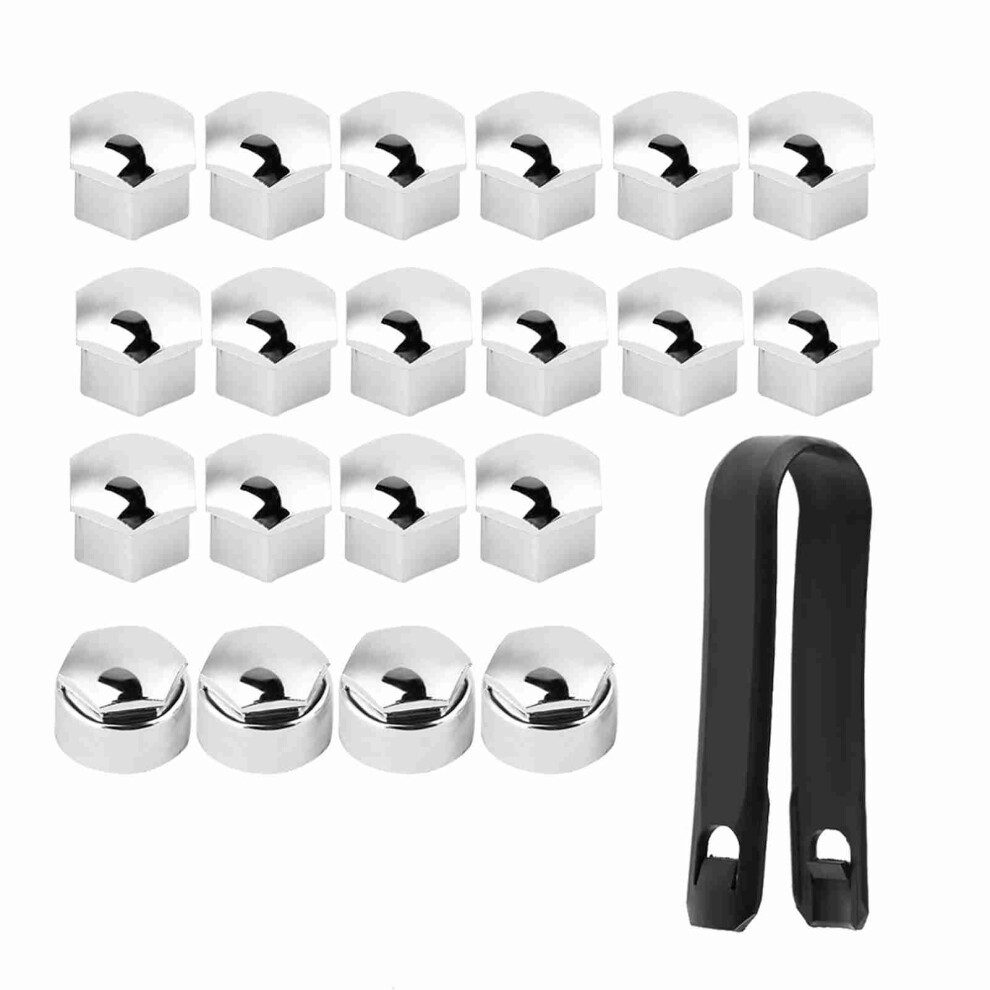 20Pcs 17Mm Nut Car Wheel Auto Hub Screw Protection Silver 9469363352897