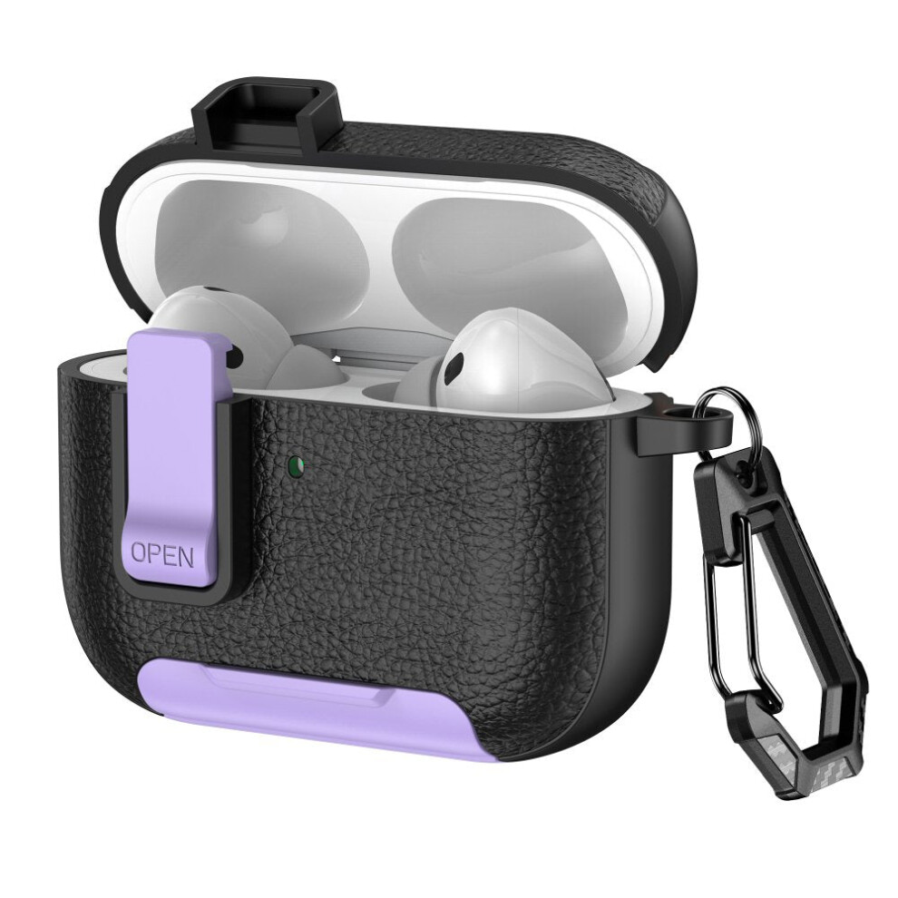 Case For Airpods Pro 3 3Rd Gen, Secure Lock Shockproof Cover Purple 6930998003537