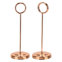 Tischnummerhalter Edelstahl langlebig lichtecht Bildclip für Hotel Restaurant 15,5 cm Roségold