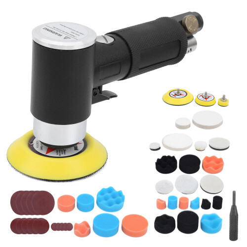 48Pcs Air Sander Black Eccentric Pneumatic Car 2