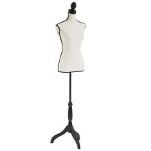 Mannequin Torso Adjustable Female Dress Form 59-67 Inch Height with Tripod Stand for Clothing Display (Cream)