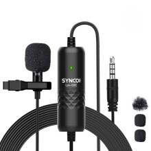 SYNCO Lav-S6E Professionelles Lavalier-Mikrofon Clip-on Omnidirektionaler Kondensator Ansteckmikrofon Automatisches Pairing 6M/19,7 Fuß Kab