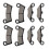 8Pcs Front & Rear Brake Pads Replacement for 10