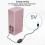 Mini-frigo USB rose doré 12x8.5x25cm, à double usage 13