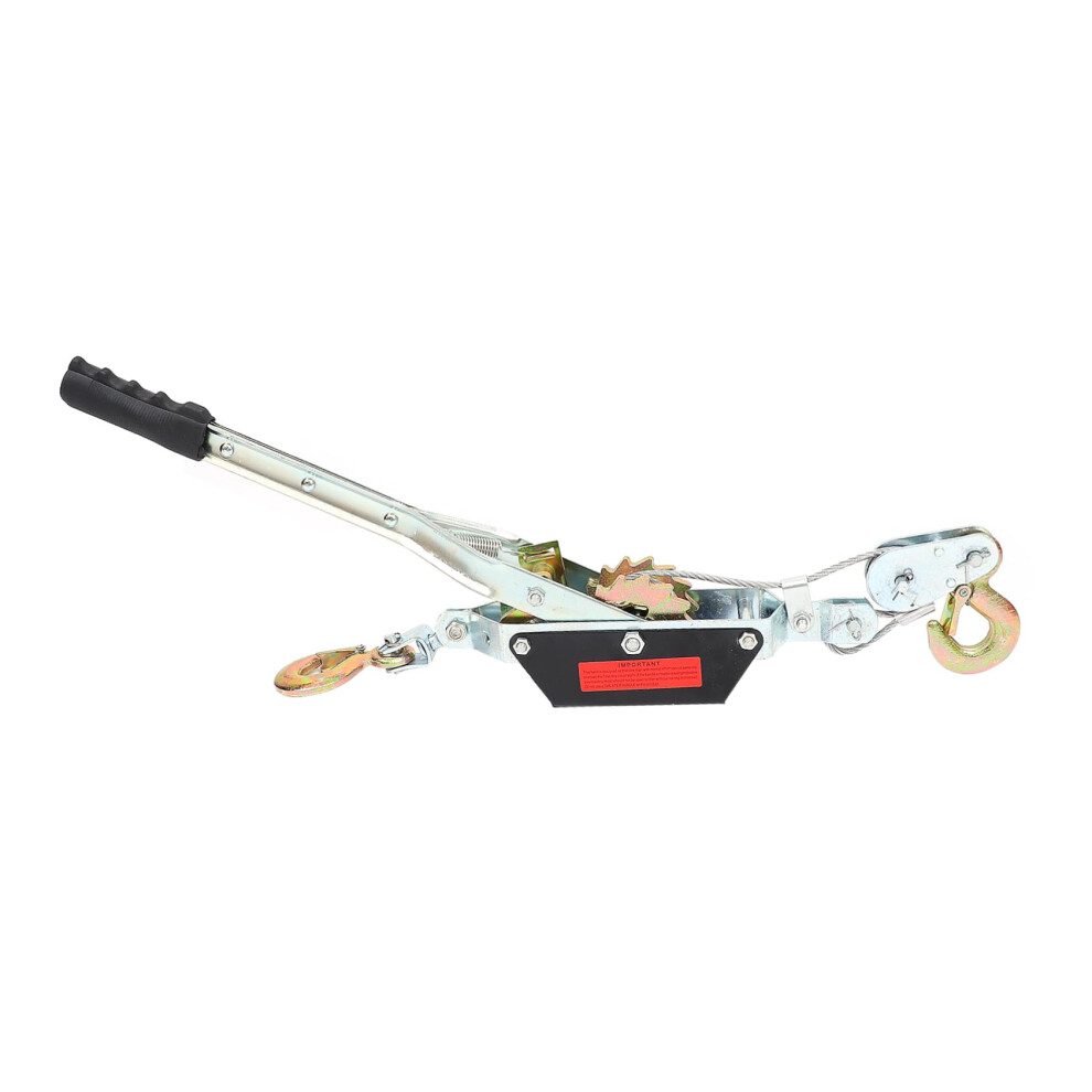 2T Power Puller Hand Ratchet Grip Cable Winch With Heavy Duty Steel Rope And Steel Construction For Vehicle And Tree Pulling 6947110236773