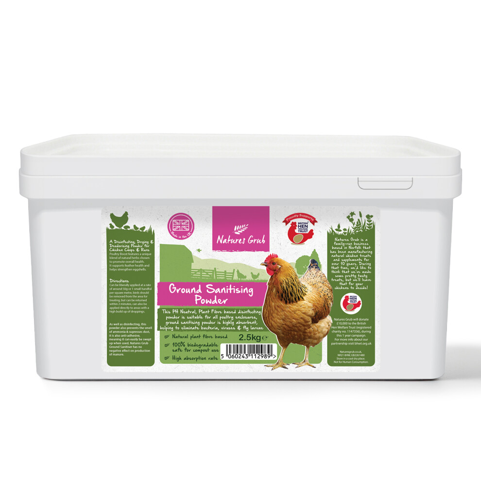 Natures Grub (2.5Kg) Poultry Ground Sanitising Powder 2.5Kg