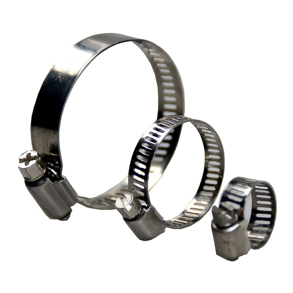 Hose Clamp Set, 10Pcs Stainless Steel Adjustable Fuel Line Worm Gear Size 13-19Mm And 118-140Mm Clip Hoops 6947110236926