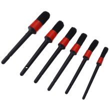 Set di 6 spazzole per la pulizia, setole in pelo di maiale rosso + ABS, 19–24cm
