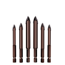 Cross Hex Tile Drill Bits 6mm Carbide Tip Spear Drill Bit for Glass Ceramic Concrete Hole Opening 1 Piece