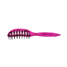 Petite brosse à cheveux ventilée incurvée démêlante violette