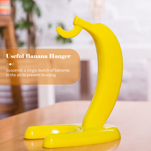 Supporto porta-banane giallo 25.7*18*12cm, plastica 1
