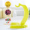 Supporto porta-banane giallo 25.7*18*12cm, plastica 5