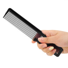 Pettine da tasca 20,4 x 3,8 cm Nero denti fini/larghi 11 cm