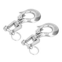 2 pezzi gancio a clevis per sollevamento in acciaio inox 304 5/16 650 kg argento