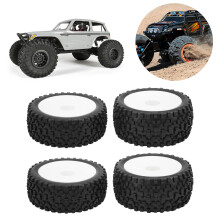 4 Stück RC vorne und hinten Reifen und Räder mit 12 mm Sechskant für 1/10 RC Offroad-Auto Aufrüstteile Weiß