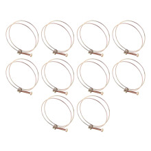 Hose Clamp Adjustable Double Wire Water Hose Barb Clamp Pipe Clip 100mm Zinc Plated Iron Fasteners for Plumbing Automotive 10pcs