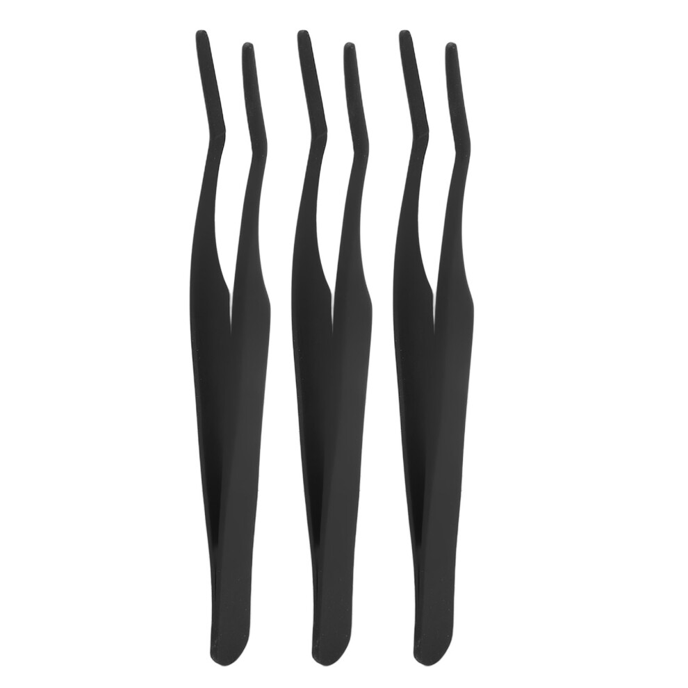 3pcs Curved Eyelash Applicators Stainless Steel