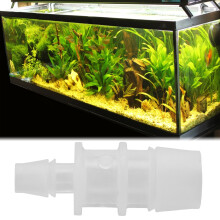 Aquarium Luftventilanschluss, variabler Durchmesser, gerader transparent-weißer Kunststoffschlauch für Aquarien, Wasserpumpen 4 bis 2