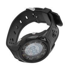 Digital-Sportuhr, modisch, wasserdicht, Stoppuhr, Alarm, elektronische Uhr, Schwarz