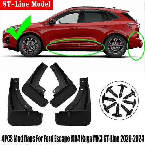 Front Rear Mud Flaps Mudguard Splash Guards for 2020-2024 Ford Kuga ST-Line MK3 2
