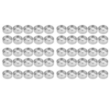 50 pièces de socle de bougie, diamètre 3,6 cm 1,5 cm, argenté