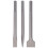 Carbon Steel Scaling Flat Point Chisel 3Pcs for Tile and Concrete 5 Pit Handle 1
