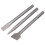 Carbon Steel Scaling Flat Point Chisel 3Pcs for Tile and Concrete 5 Pit Handle 15